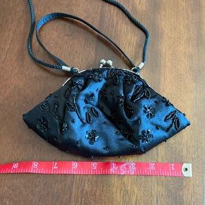 Black beaded purse